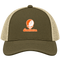 Sam Houston Stealie Premium Unisex Trucker Cap — Design: Sam Houston State University — Moss/Khaki