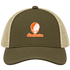 Sam Houston Stealie Premium Unisex Trucker Cap — Design: Sam Houston State University — Moss/Khaki