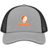 Sam Houston Stealie Premium Unisex Trucker Cap — Design: Sam Houston State University — Heather Grey/Black