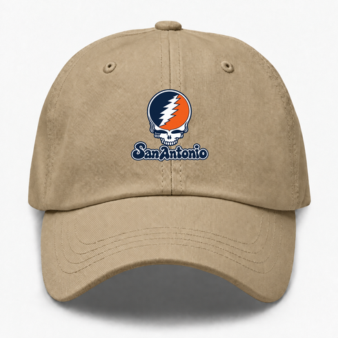 San Antonio Stealie Premium Unisex Dad Hat — Design: Texas at San Antonio The University of — Khaki