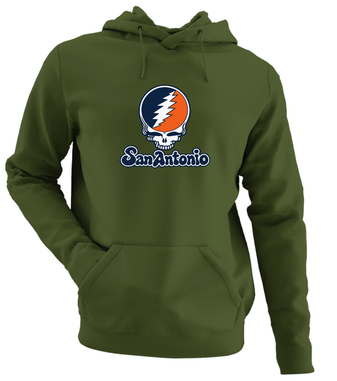 San Antonio Stealie Premium Unisex Hoodie — Design: Texas at San Antonio The University of — Military Green