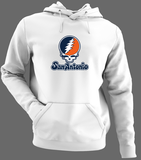 San Antonio Stealie Premium Unisex Hoodie — Design: Texas at San Antonio The University of — White/Grey
