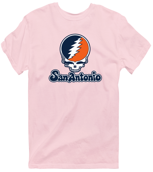 San Antonio Stealie Premium Unisex T-Shirt — Design: Texas at San Antonio The University of — Light Pink