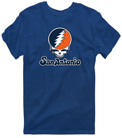 San Antonio Stealie Premium Unisex T-Shirt — Design: Texas at San Antonio The University of — Navy