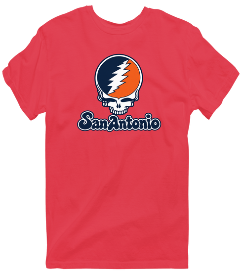 San Antonio Stealie Premium Unisex T-Shirt — Design: Texas at San Antonio The University of — Heather Red