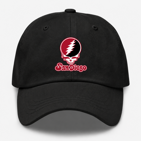 San Diego Stealie Premium Unisex Dad Hat — Design: San Diego State University — Black