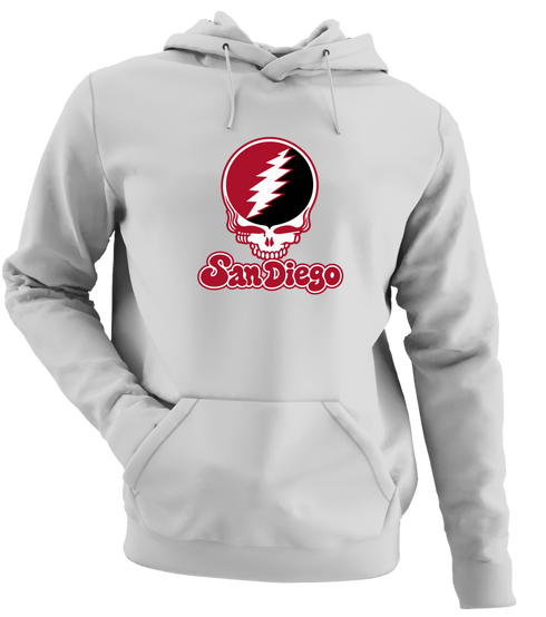 San Diego Stealie Premium Unisex Hoodie — Design: San Diego State University — Sport Grey