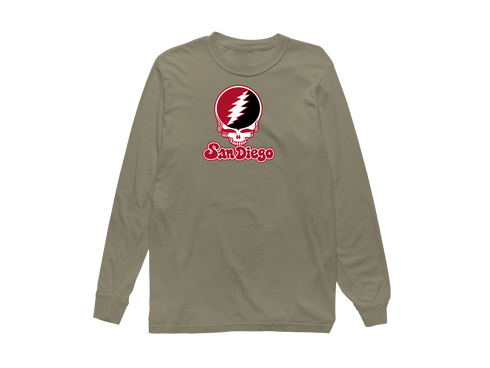 San Diego Stealie Premium Unisex Long-Sleeve — Design: San Diego State University — Sandstone