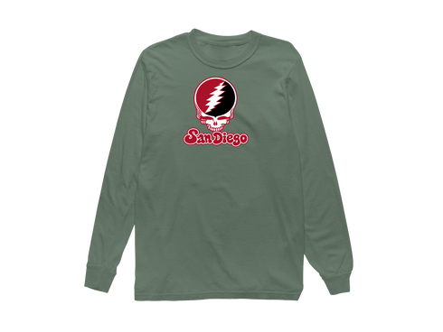 San Diego Stealie Premium Unisex Long-Sleeve — Design: San Diego State University — Light Green