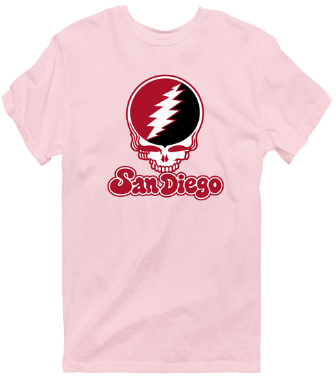 San Diego Stealie Premium Unisex T-Shirt — Design: San Diego State University — Light Pink