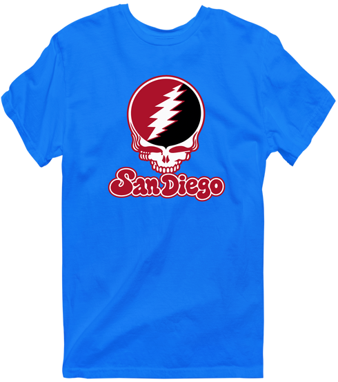 San Diego Stealie Premium Unisex T-Shirt — Design: San Diego State University — Royal