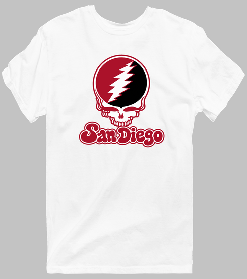 San Diego Stealie Premium Unisex T-Shirt — Design: San Diego State University — White