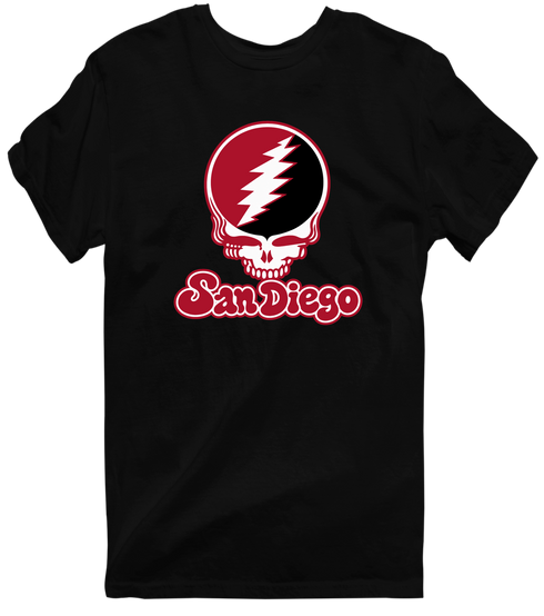 San Diego Stealie Premium Unisex T-Shirt — Design: San Diego State University — Black