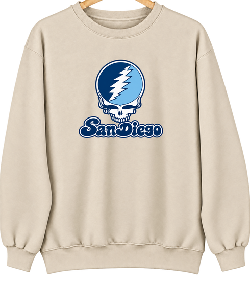 San Diego Stealie Premium Unisex Crewneck — Design: San Diego University of — Sand