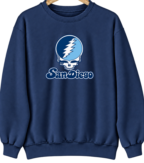 San Diego Stealie Premium Unisex Crewneck — Design: San Diego University of — Navy