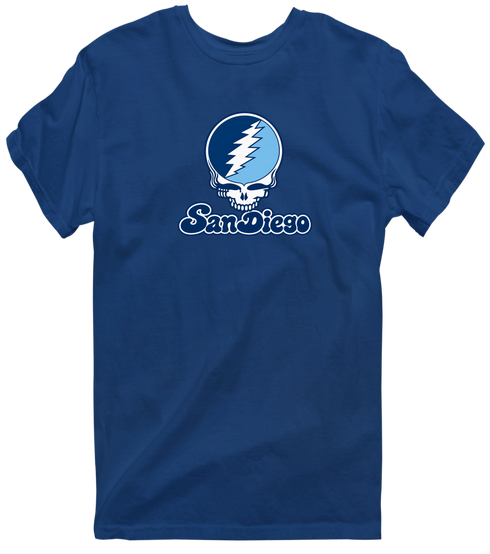 San Diego Stealie Premium Unisex T-Shirt — Design: San Diego University of — Navy