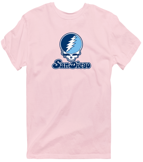 San Diego Stealie Premium Unisex T-Shirt — Design: San Diego University of — Light Pink