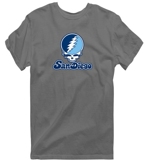 San Diego Stealie Premium Unisex T-Shirt — Design: San Diego University of — Charcoal