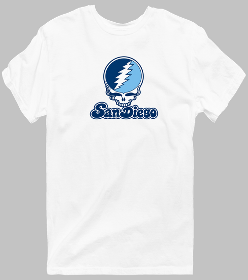 San Diego Stealie Premium Unisex T-Shirt — Design: San Diego University of — White
