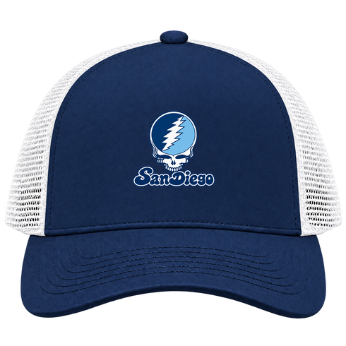 San Diego Stealie Premium Unisex Trucker Cap — Design: San Diego University of — Navy/White