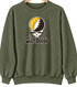 San Diego Baseball Stealie Grateful Dead Crewneck — San Diego Padres — Military Green