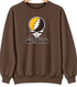 San Diego Baseball Stealie Grateful Dead Crewneck — San Diego Padres — Brown