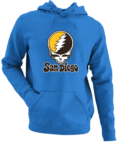 San Diego Baseball Stealie Grateful Dead Hoodie — San Diego Padres — Heather Royal