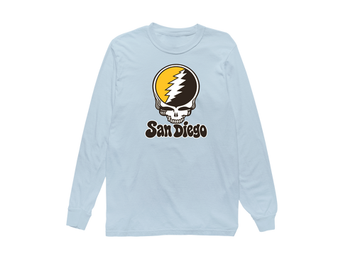 San Diego Baseball Stealie Grateful Dead Long-Sleeve — San Diego Padres — Chambray