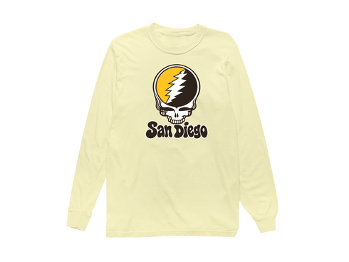 San Diego Baseball Stealie Grateful Dead Long-Sleeve — San Diego Padres — Butter