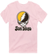 San Diego Baseball Stealie Grateful Dead T-Shirt — San Diego Padres — Light Pink
