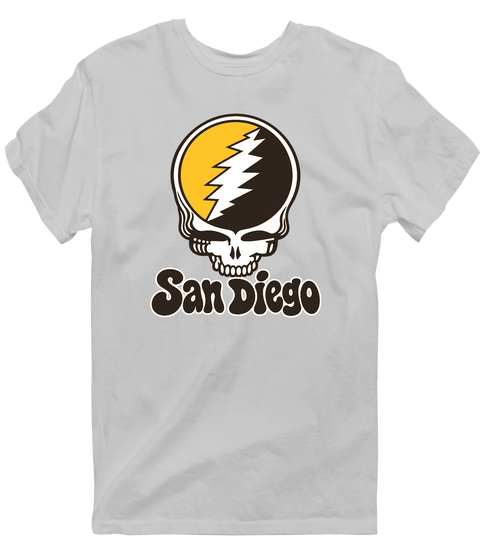 San Diego Baseball Stealie Grateful Dead T-Shirt — San Diego Padres — Sport Grey