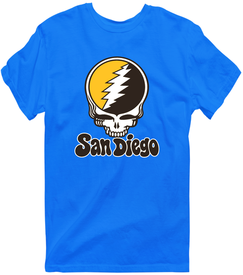 San Diego Baseball Stealie Grateful Dead T-Shirt — San Diego Padres — Royal
