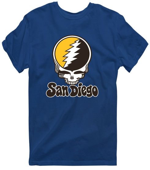 San Diego Baseball Stealie Grateful Dead T-Shirt — San Diego Padres — Navy