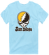 San Diego Baseball Stealie Grateful Dead T-Shirt — San Diego Padres — Light Blue