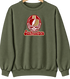 San Francisco Helmet Stealie Premium Unisex Crewneck — San Francisco 49ers — Military Green