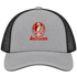 San Francisco Helmet Stealie Premium Unisex Trucker Cap — San Francisco 49ers — Heather Grey/Black