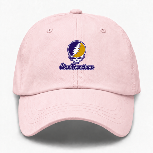 San Francisco Stealie Premium Unisex Dad Hat — Design: San Francisco State University — Pink