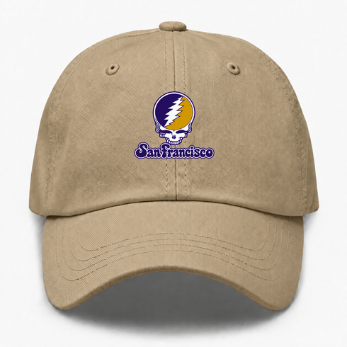 San Francisco Stealie Premium Unisex Dad Hat — Design: San Francisco State University — Khaki