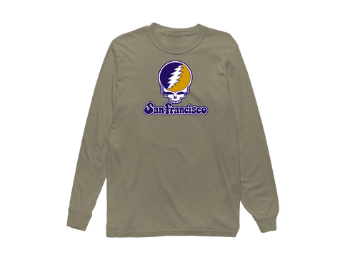 San Francisco Stealie Premium Unisex Long-Sleeve — Design: San Francisco State University — Sandstone
