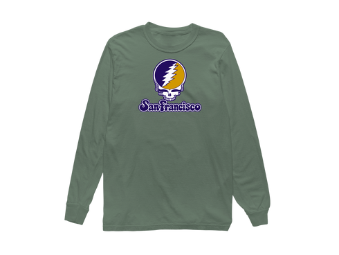 San Francisco Stealie Premium Unisex Long-Sleeve — Design: San Francisco State University — Light Green