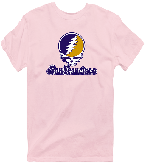 San Francisco Stealie Premium Unisex T-Shirt — Design: San Francisco State University — Light Pink