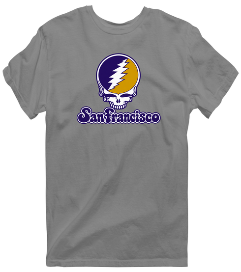San Francisco Stealie Premium Unisex T-Shirt — Design: San Francisco State University — Dark Heather