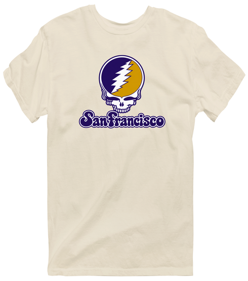 San Francisco Stealie Premium Unisex T-Shirt — Design: San Francisco State University — Sand