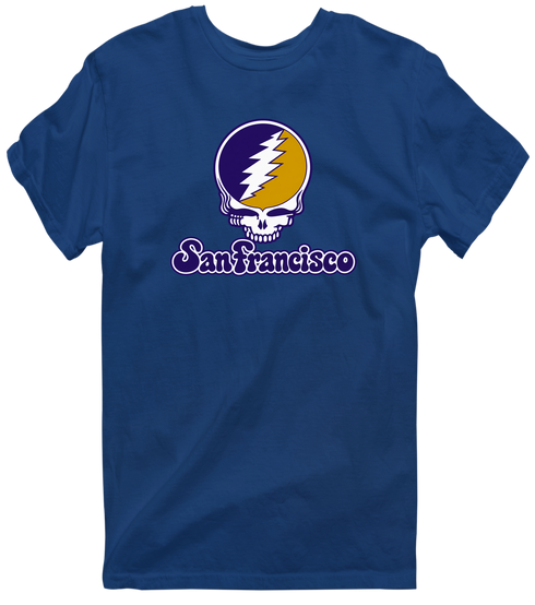 San Francisco Stealie Premium Unisex T-Shirt — Design: San Francisco State University — Navy
