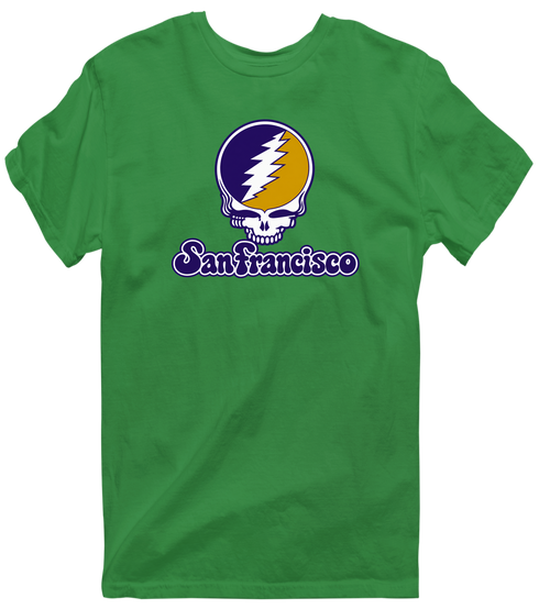 San Francisco Stealie Premium Unisex T-Shirt — Design: San Francisco State University — Irish Green