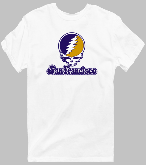 San Francisco Stealie Premium Unisex T-Shirt — Design: San Francisco State University — White