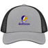 San Francisco Stealie Premium Unisex Trucker Cap — Design: San Francisco State University — Heather Grey/Black