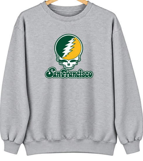 San Francisco Stealie Premium Unisex Crewneck — Design: San Francisco University of — Sport Grey