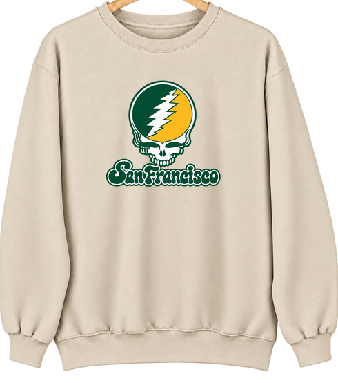 San Francisco Stealie Premium Unisex Crewneck — Design: San Francisco University of — Sand