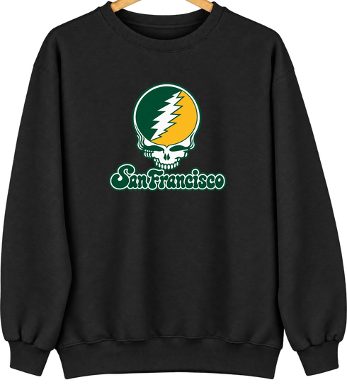San Francisco Stealie Premium Unisex Crewneck — Design: San Francisco University of — Black